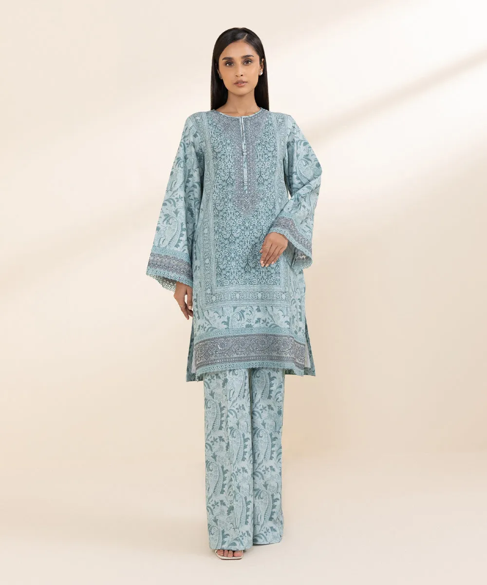2 Piece - Embroidered Karandi Suit