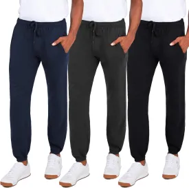 Andrew Scott Men's Fleece Joggers Pants | Multi Pack | Athletic Loose-fit Sweatpants for Workout, Running, Training