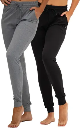 DEVOPS Women's Yoga Jogger Pants with Side Pocket Sweatpants