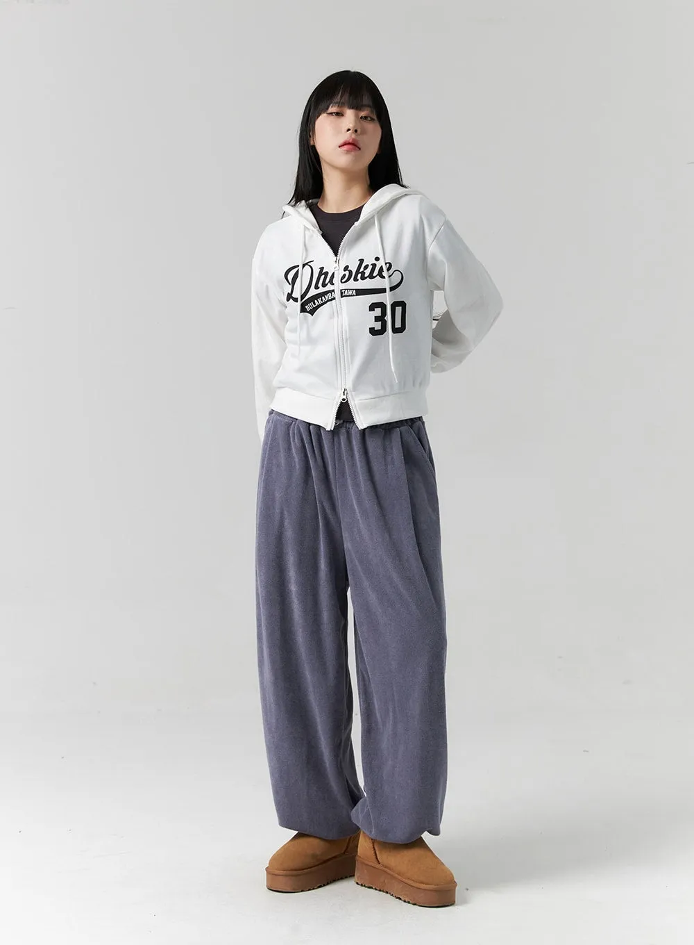 Graphic Print Zip-Up Hoodie CS312