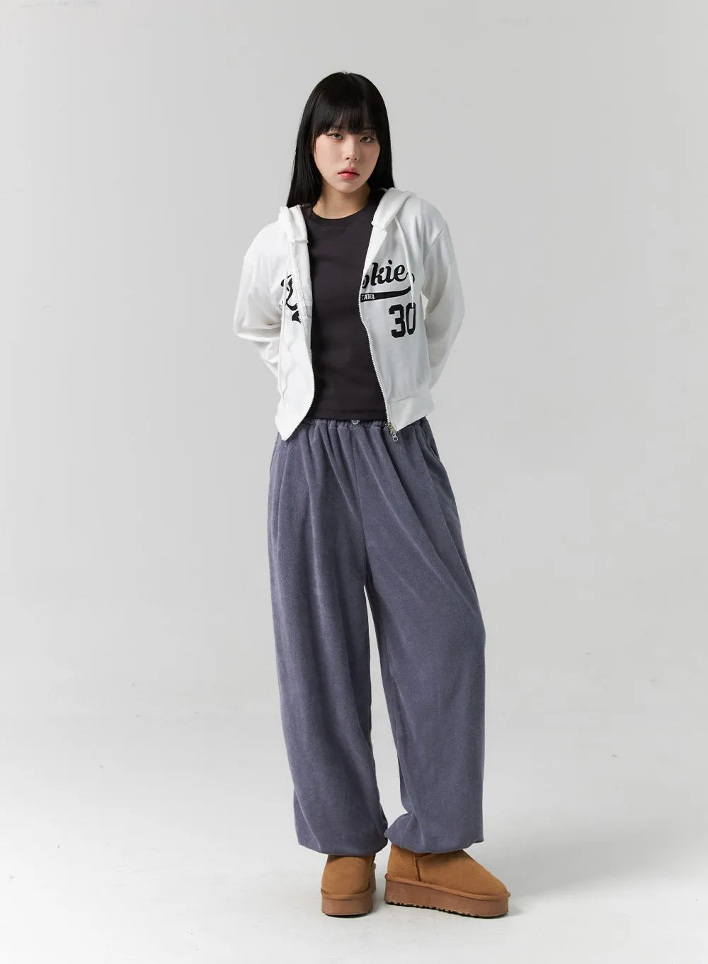 Graphic Print Zip-Up Hoodie CS312