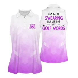 I'am Not Swearing Muticolor Short Sleeve Golf Polo Shirt for women, Gift for Golf lover