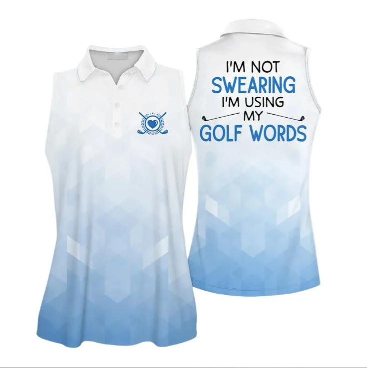 I'am Not Swearing Muticolor Short Sleeve Golf Polo Shirt for women, Gift for Golf lover