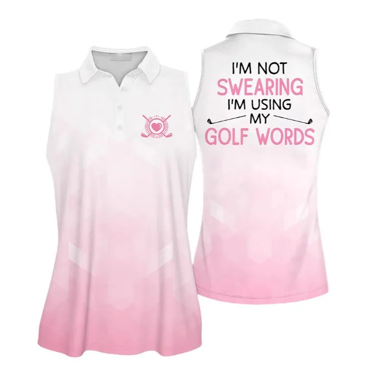 I'am Not Swearing Muticolor Short Sleeve Golf Polo Shirt for women, Gift for Golf lover