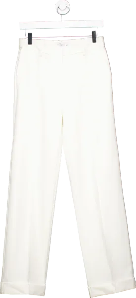 NA-KD White Fold Up Suit Pants UK 10
