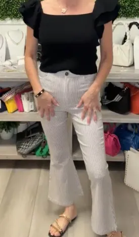 Pinstripe Flare Pant