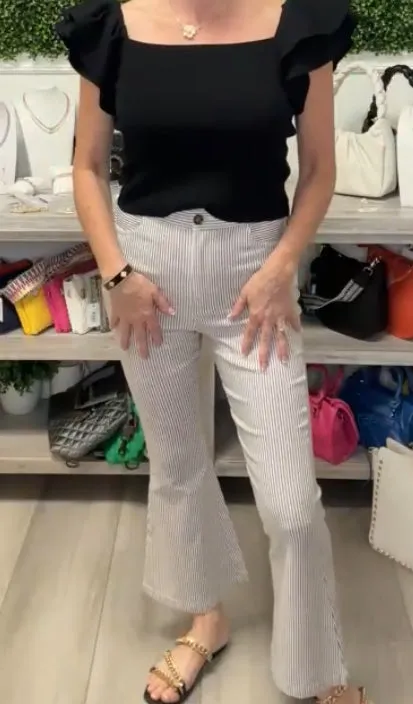 Pinstripe Flare Pant