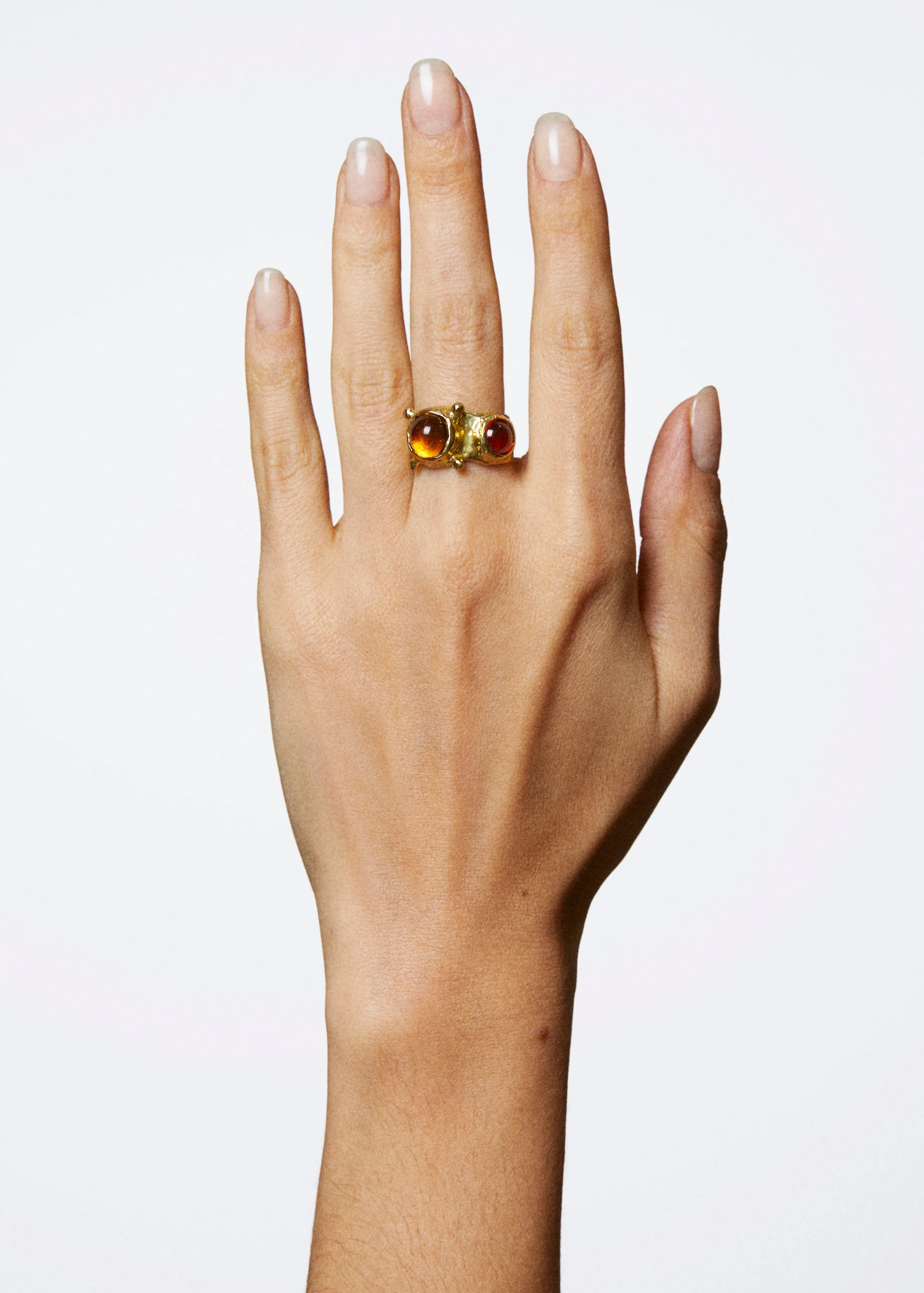 Pulp Ring in Brass - Yellow & Orange