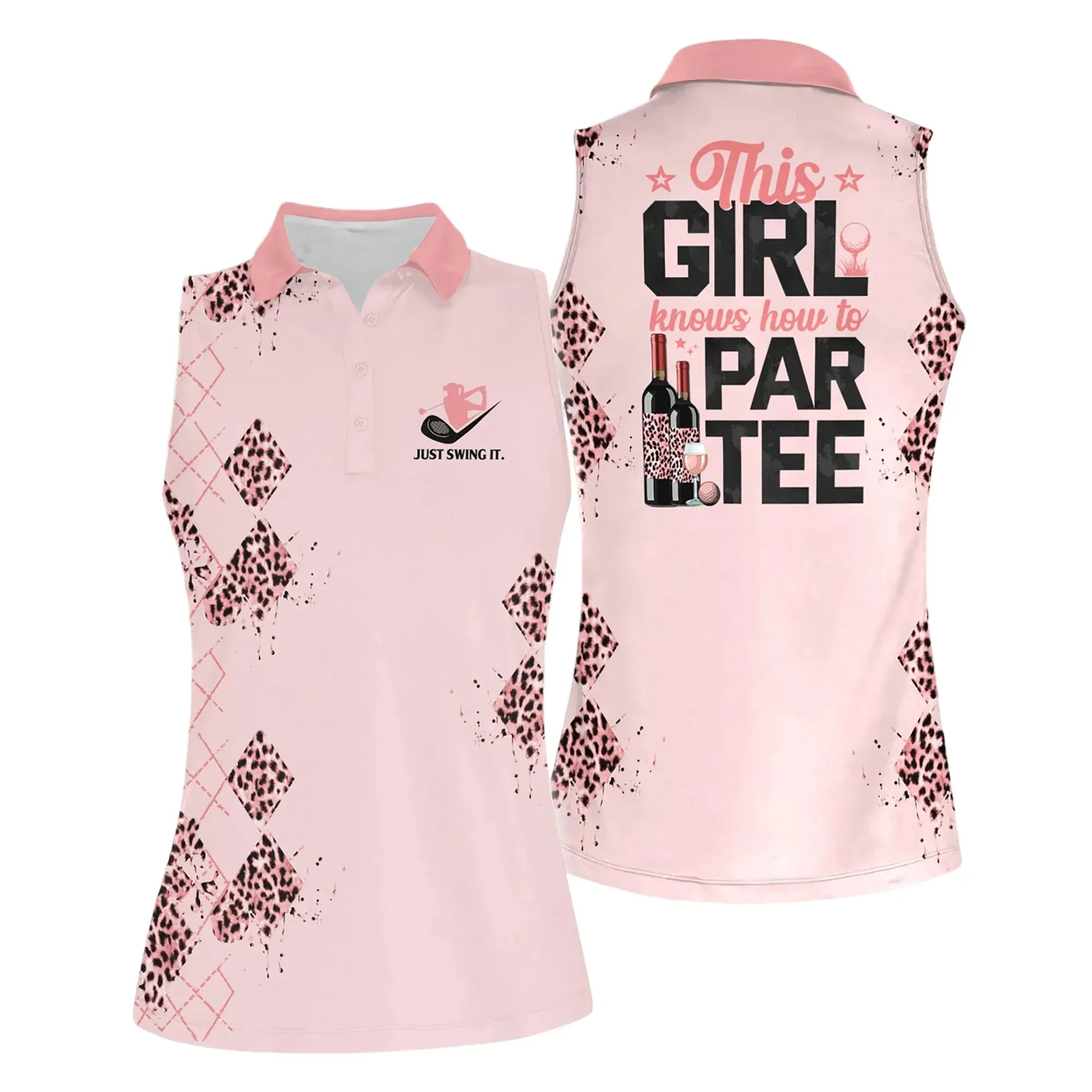 This Girl Knows How To Par Tee Women Short Sleeve Polo Shirt