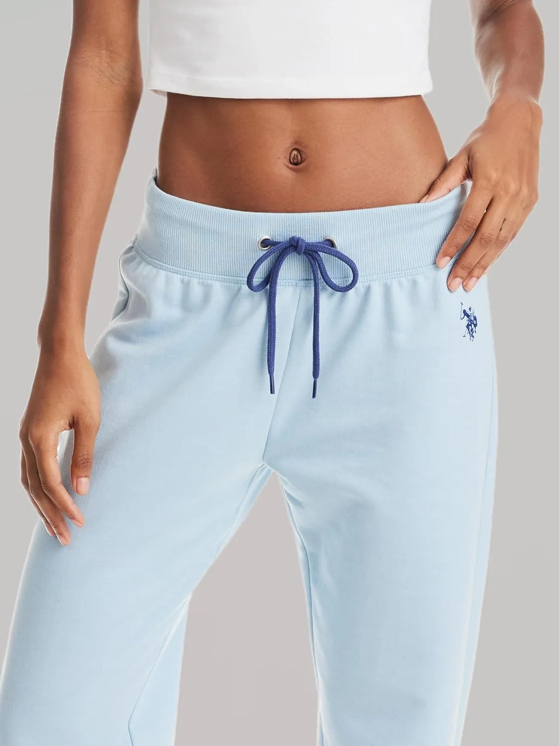 U.S. Polo Assn. Womens Sweatpants - French Terry Lounge Pants Sweats - Breathable, Comfy Joggers for Women No Pockets