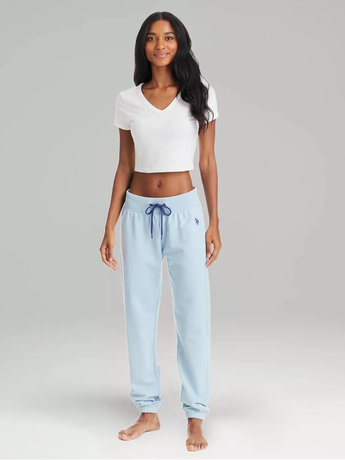 U.S. Polo Assn. Womens Sweatpants - French Terry Lounge Pants Sweats - Breathable, Comfy Joggers for Women No Pockets