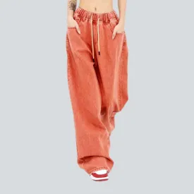 Vintage color baggy women's jeans